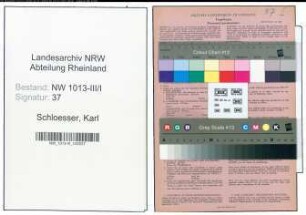 Entnazifizierung Karl Schloesser , geb. 21.04.1898 (Kaufmann)