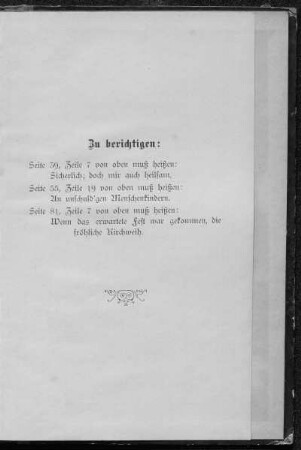 Zu berichtigen:
