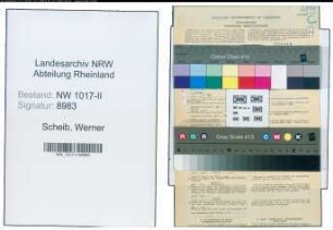 Entnazifizierung Werner Scheib , geb. 05.11.1910 (Schreiner)