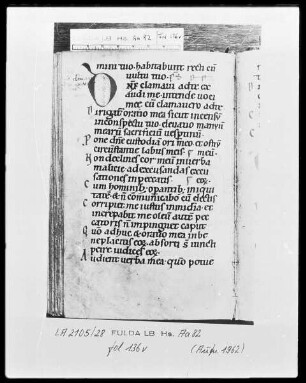 Psalterium cum Canticis — Initiale D, Folio 136verso