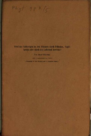 Separatabdrücke aus den Sitzungsberichten der K. Akad. d. Wiss. in Wien-math.-raturw. Classe, 5