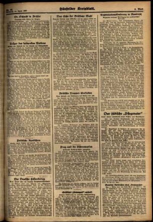 Zweite Ausgabe vom Mittwoch, den 14. April 1937.