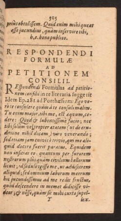 Respondendi Formulae Ad Petitionem Consilii.