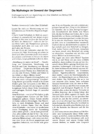 Die Mythologie im Gewand der Gegenwart