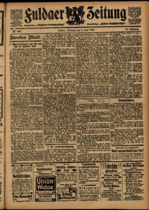Zweite Ausgabe vom Dienstag, den 06. Juni 1905.