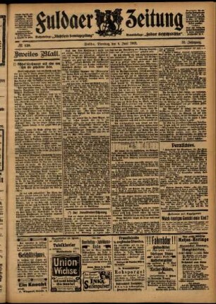 Zweite Ausgabe vom Dienstag, den 06. Juni 1905.