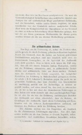 4. Die arithmetischen Axiome.