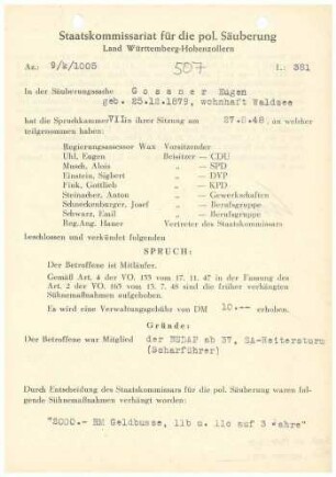 Gossner, Eugen