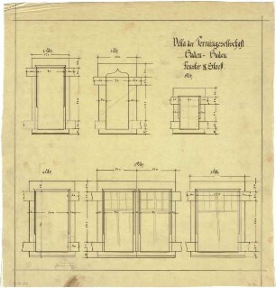 Billing, Hermann; Baden-Baden, Beuttenmüllerstr.11; Haus der badischen Terraingesellschaft - Fenster 2. OG (Ansicht)