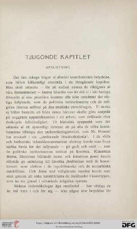 Tjugonde Kapitlet: Afslutning