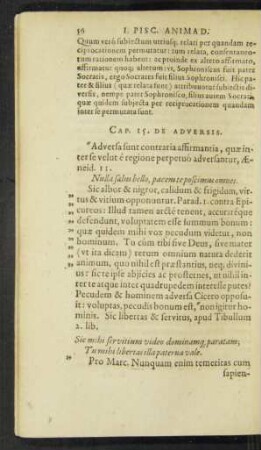 Cap. 15. De Adversis.