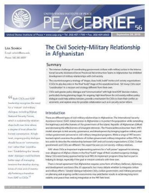The civil society-military relationship in Afghanistan