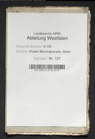 Kloster Benninghausen gegen Georg von Dersch (Derßen) zu Viermünden wegen strittiger Wiesennutzung (Valmerwiese)