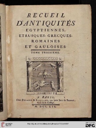 Band 3: Recueil D'Antiquités, Egyptiennes, Etrusques, Grecques Et Romaines