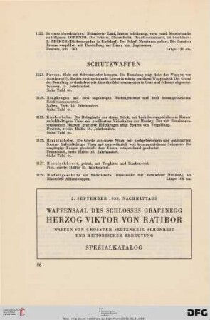 Schutzwaffen (Nr. 1123-1128)