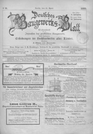 43. Jahrgang. No. 16.