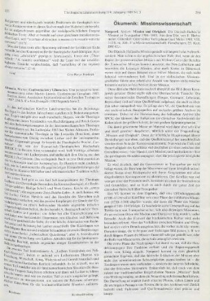 234-235 [Rezension] Nørgaard, Anders, Mission und Obrigkeit