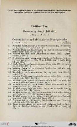 Orientalisches und afrikanisches Kunstgewerbe (Nr. 454-490)