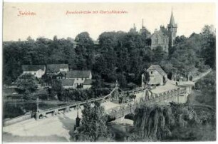 Zwickau. Paradiesbrücke mit Ebertschlößchen