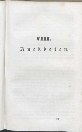 VIII. Anekdoten.