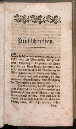 Bittschriften.