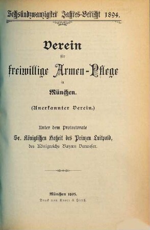 Jahresbericht .... 26. 1894 (1895)