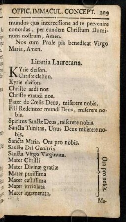 209-218, Litania Lauretana; ...