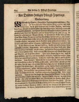 654-658, Vorbereitung, Evangelium, Eingang
