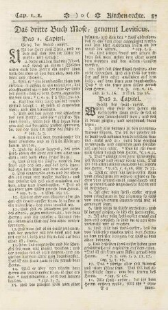 Das dritte Buch Mose, genannt Leviticus.