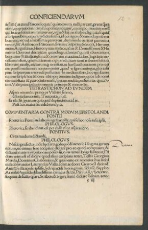 Commentaria Contra Modum Epistolandi.