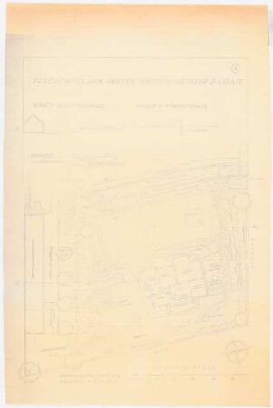 Garten Gottlieb Gessler, Rastatt: Vorentwurf zum Garten Gessler: Grundriss 1:100