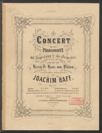 Concert für das Pianoforte mit Begleitung des Orchesters op. 185