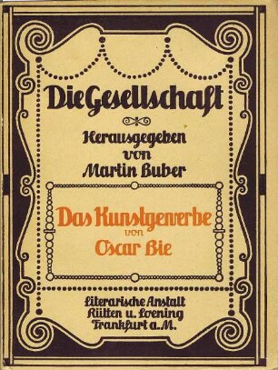 Oscar Bie: Das Kunstgewerbe, mit Einband-Zeichnung von Peter Behrens