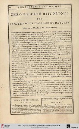 Chronologie historique des anciens ducs d’Alsace et de Suabe
