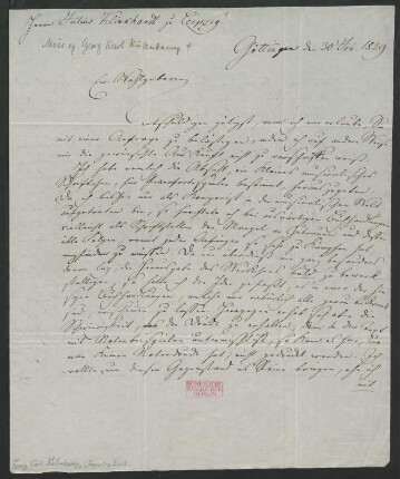 Brief an Julius Klinkhardt : 30.01.1839