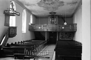 Herbolzheim: Wallfahrtskirche Maria Sand; Innenansicht Empore und Orgel