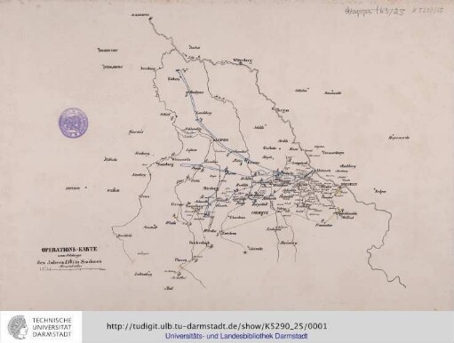 Operations-Karte zum Feldzuge des Jahres 1761 in Sachsen. [Berlin,ca.1850]