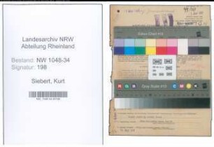 Entnazifizierung Kurt Siebert , geb. 12.08.1904 (Fuersorger)