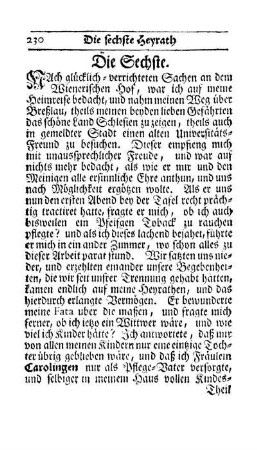 Die sechste Heyrath eines Mannes.