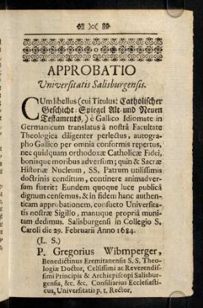 7r-7r, Approbatio Universitatis Salisburgensis.