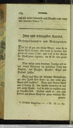 Zwei und sechszigstes Kapitel. Rechtsgelehrsamkeit und Rechtsgelehrte