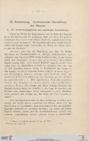 IX. Fortsetzung. Systematische Darstellung der Theorie