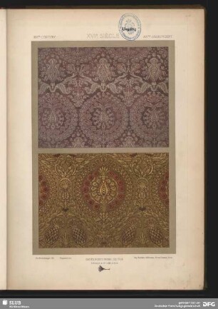 Gewebemuster. Ornamente mit umkreisten Granatapfel
