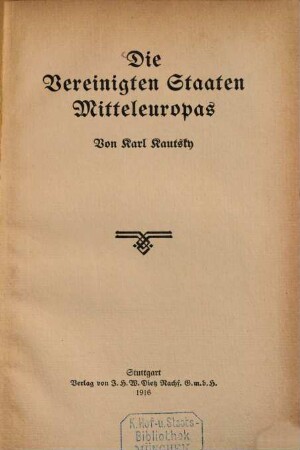 Die Vereinigten Staaten Mitteleuropas