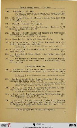 Ex-Libris-Literatur (Nr. 266-276)