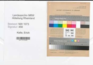 Entnazifizierung Erich Kelle , geb. 15.11.1894 (Kaufmann)