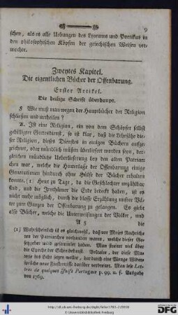 Zweytes Kapitel. Die eigentlichen Bücher der Offenbarung.