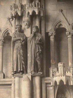 Naumburg. Dom St. Peter und Paul. Naumburger Meister: Stifterfiguren Ekkehard II. und Uta; Grillenburger Sandstein