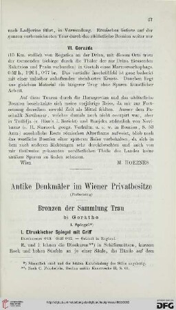 4: Antike Denkmäler im Wiener Privatbesitze, [6] : Bronzen der Sammlung Trau