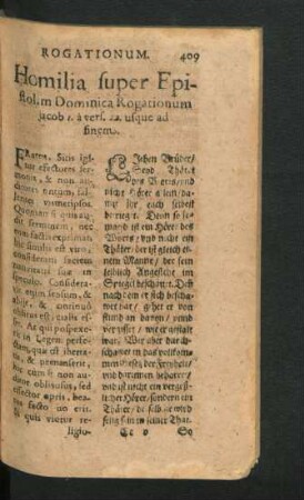 Homilia super Epistolam Dominica Rogationum